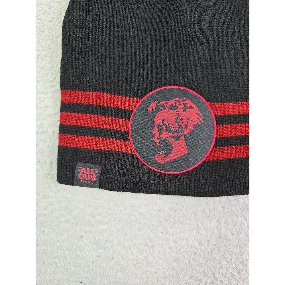 All Caps Comics Beanie Lot of 2 One Size ETHAN VAN SCIVER Black Red Yellow - Picture 3 of 9